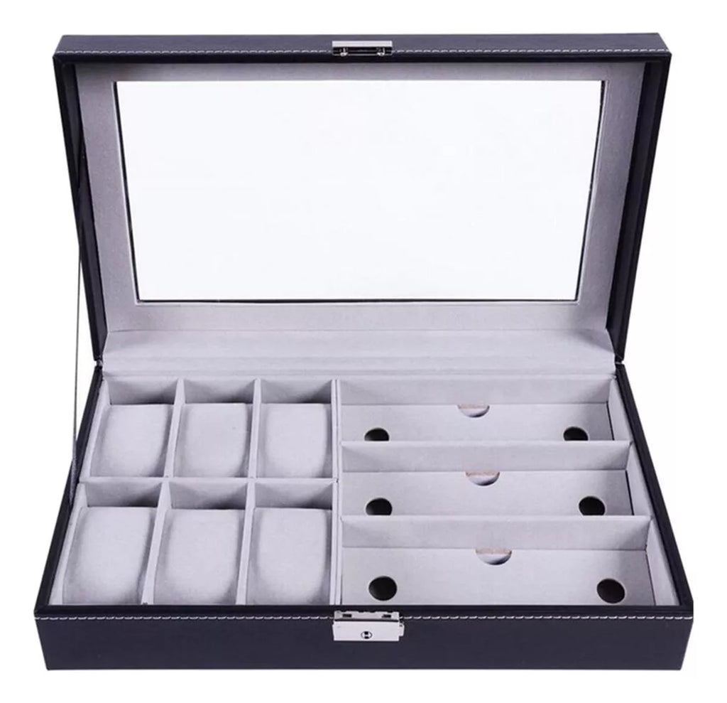 Organizador 6 Relojes 3 Lentes Gafas