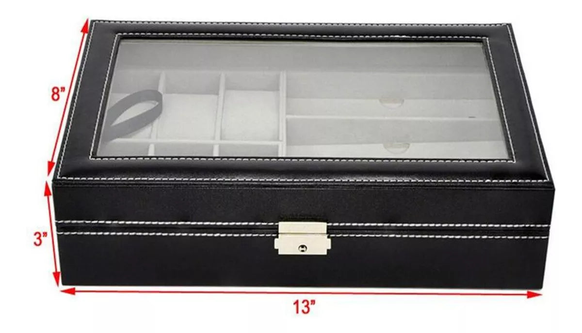Organizador 6 Relojes 3 Lentes Gafas